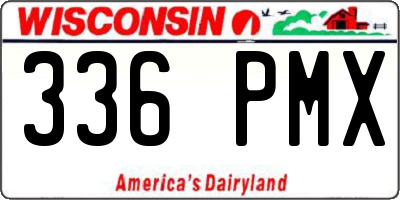 WI license plate 336PMX