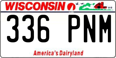 WI license plate 336PNM