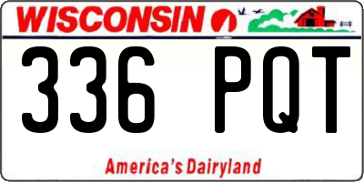 WI license plate 336PQT