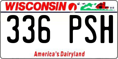 WI license plate 336PSH