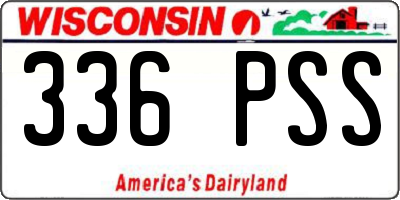 WI license plate 336PSS