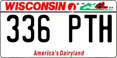 WI license plate 336PTH