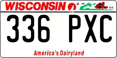 WI license plate 336PXC