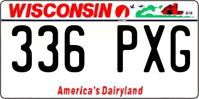 WI license plate 336PXG