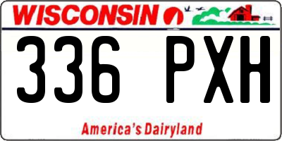 WI license plate 336PXH