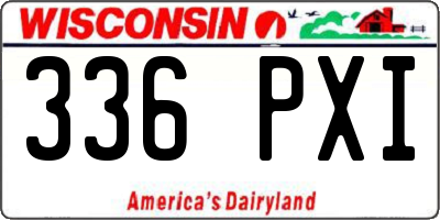 WI license plate 336PXI