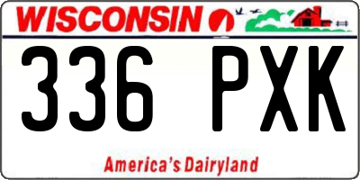 WI license plate 336PXK