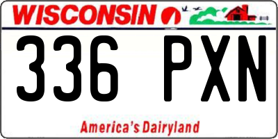 WI license plate 336PXN