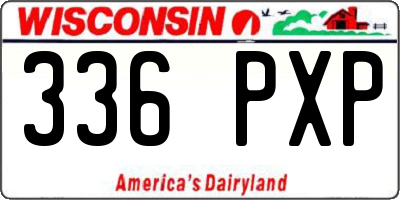 WI license plate 336PXP