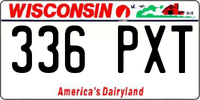 WI license plate 336PXT
