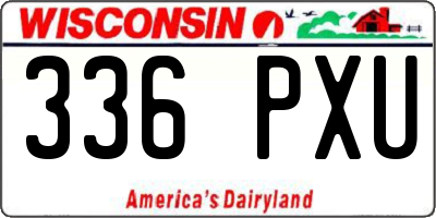 WI license plate 336PXU