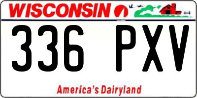 WI license plate 336PXV