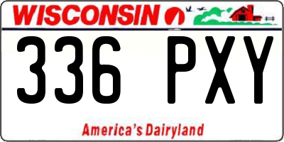 WI license plate 336PXY