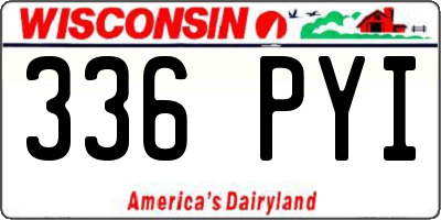 WI license plate 336PYI