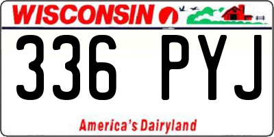 WI license plate 336PYJ