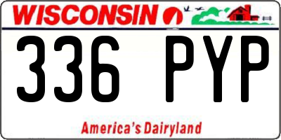 WI license plate 336PYP