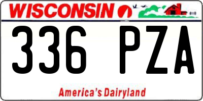 WI license plate 336PZA