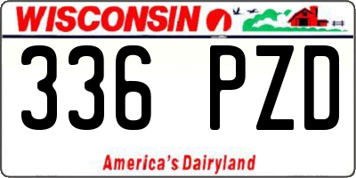 WI license plate 336PZD