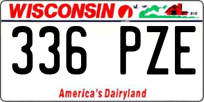 WI license plate 336PZE
