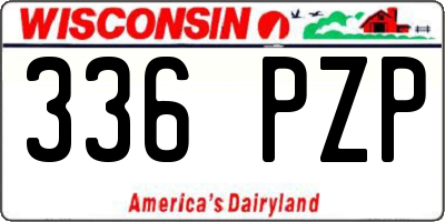 WI license plate 336PZP