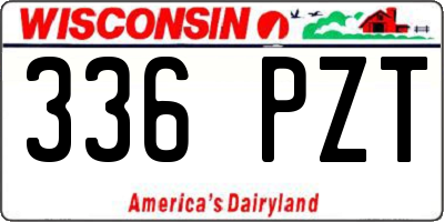 WI license plate 336PZT