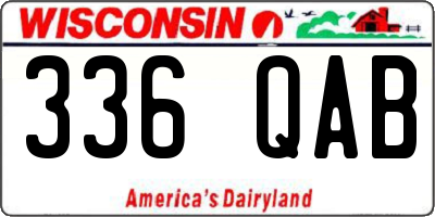 WI license plate 336QAB