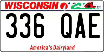 WI license plate 336QAE