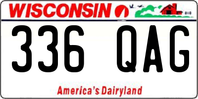 WI license plate 336QAG