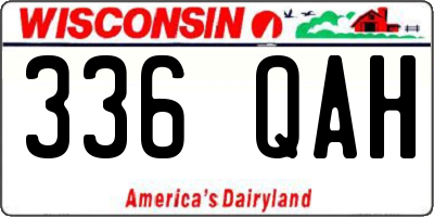 WI license plate 336QAH