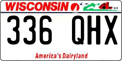 WI license plate 336QHX