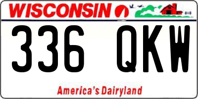 WI license plate 336QKW