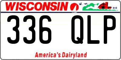 WI license plate 336QLP