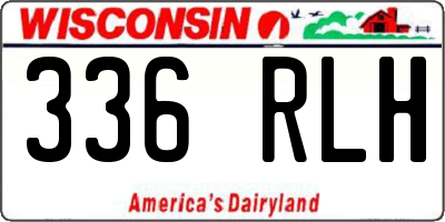 WI license plate 336RLH