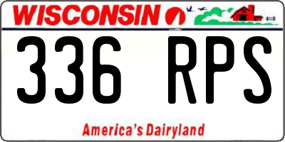 WI license plate 336RPS