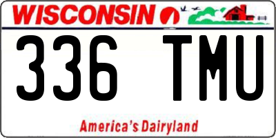 WI license plate 336TMU