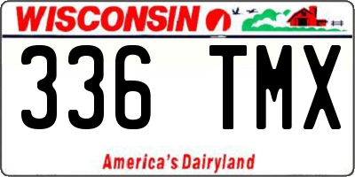 WI license plate 336TMX