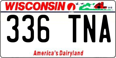 WI license plate 336TNA