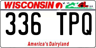 WI license plate 336TPQ
