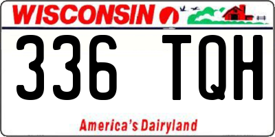 WI license plate 336TQH