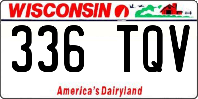 WI license plate 336TQV