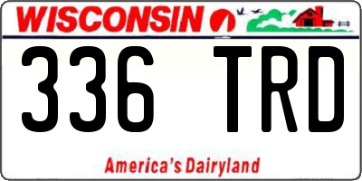 WI license plate 336TRD