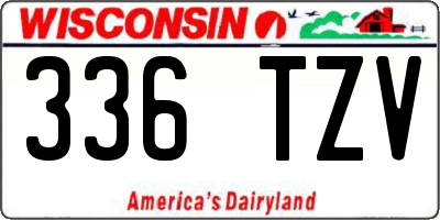 WI license plate 336TZV