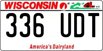 WI license plate 336UDT