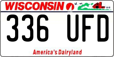 WI license plate 336UFD