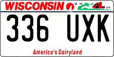 WI license plate 336UXK