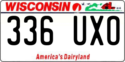WI license plate 336UXO