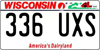 WI license plate 336UXS
