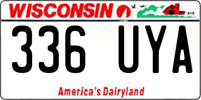 WI license plate 336UYA