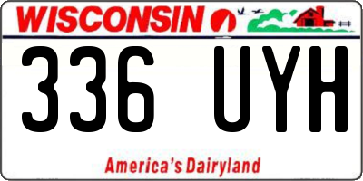 WI license plate 336UYH