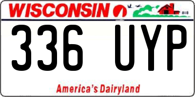 WI license plate 336UYP